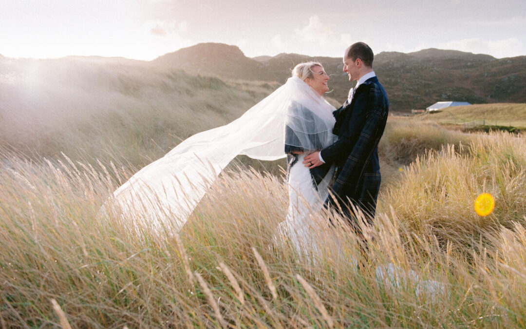 wedding photography on isle of lewis beach