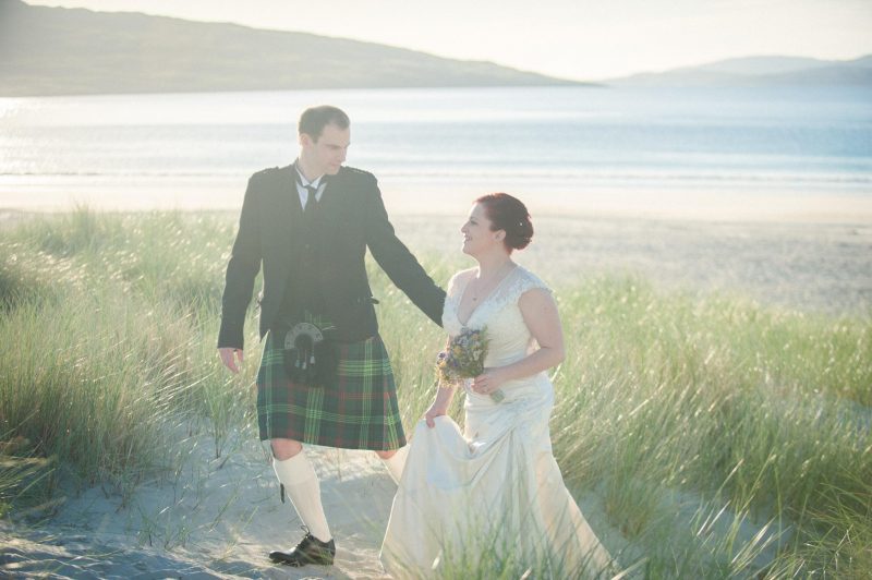 Scottish beach wedding photograph