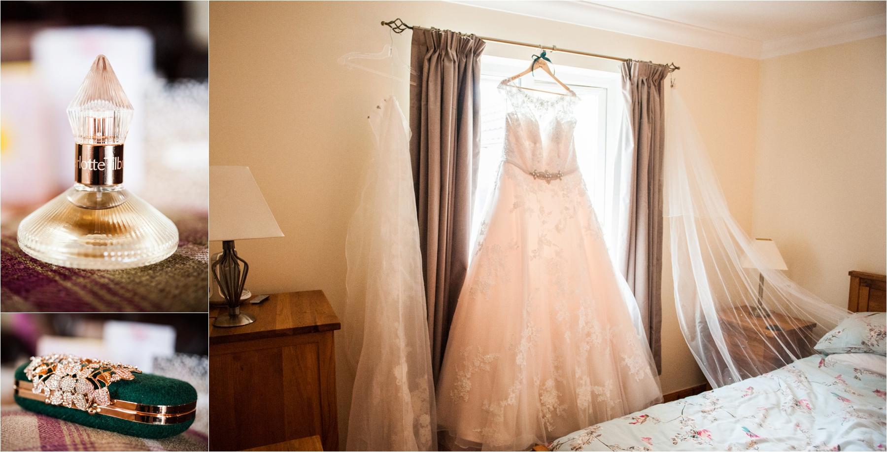 Details from Shalom Cottage, where bride Lauren and her bridesmaids got ready for Lauren and Michael's wedding at Rodel Church on the Isle of Harris. 