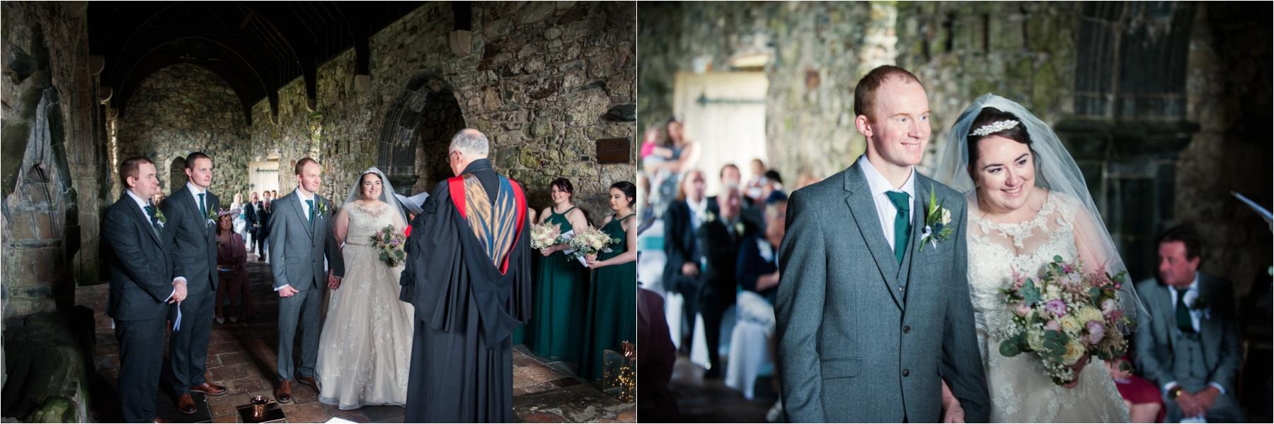 Bride Lauren marries groom Michael in St Clements Church, Rodel in front of family and friends. The couple travelled from Stornaway for their wedding. 