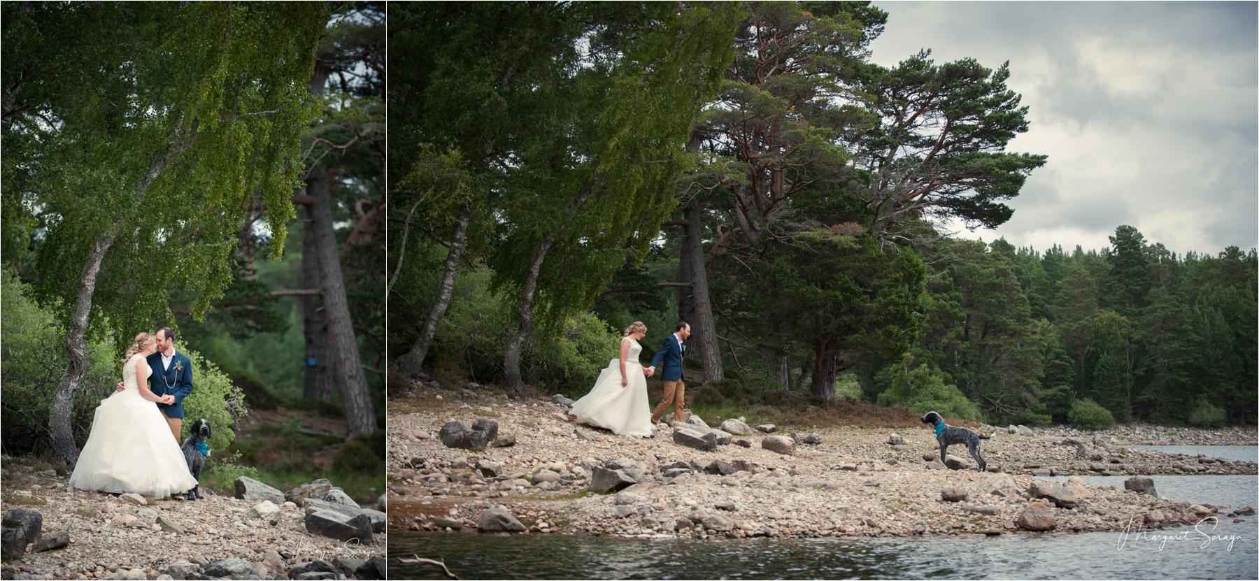 wedding in scotland with dog at loch highland photographer 