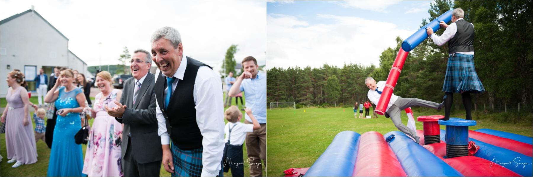 fun games at reportage wedding Scotland highlands photographer 