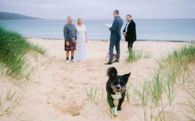 Outer Hebrides beach wedding on Scarista beach, Isle of Harris