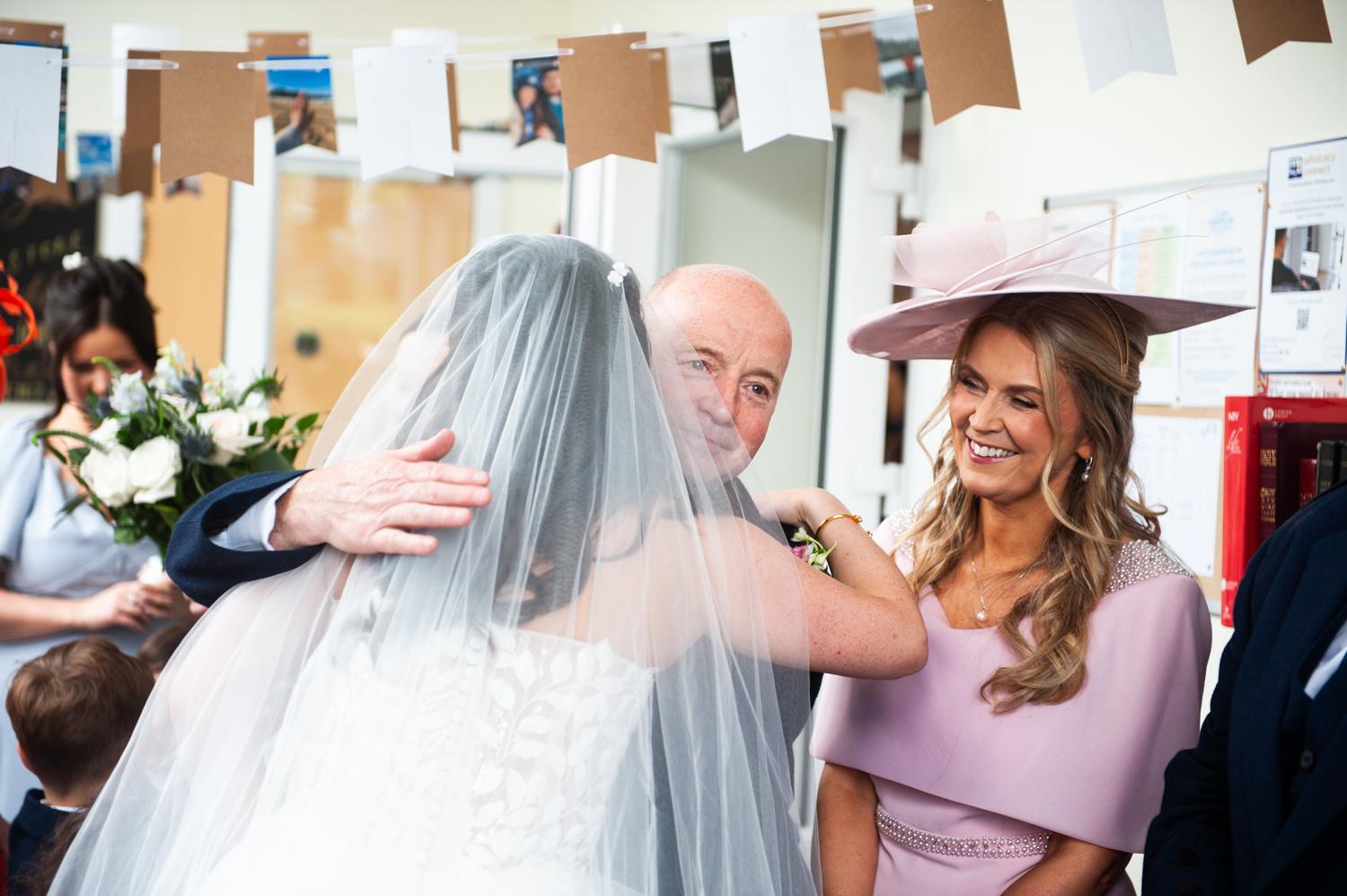 Celebrations at North Harris Free church wedding 
