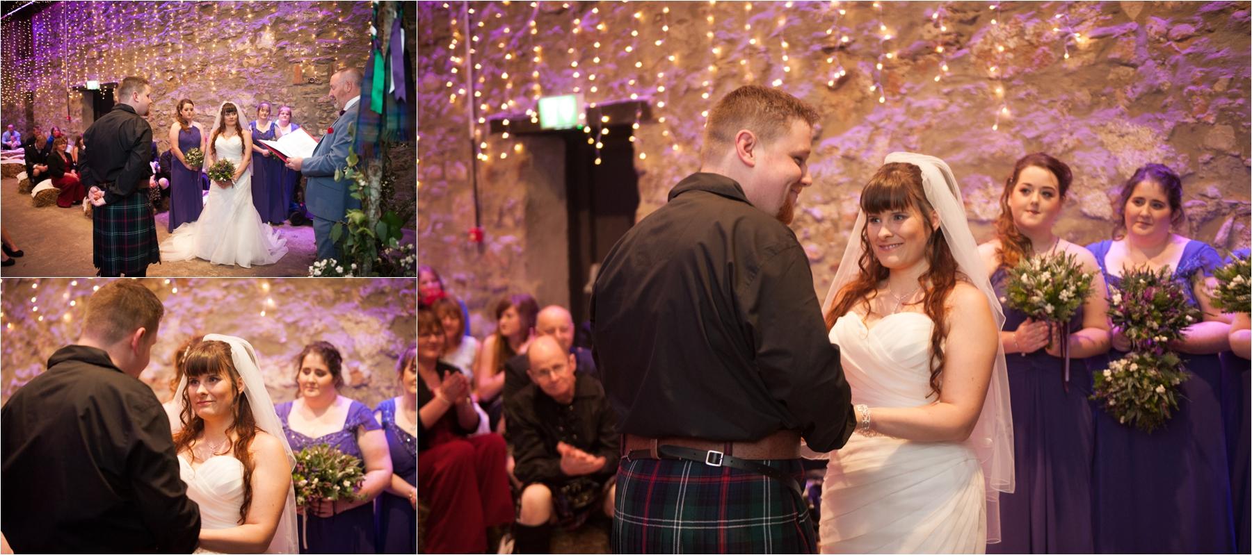 wedding reception at bogbain farm Scottish highlands photograph