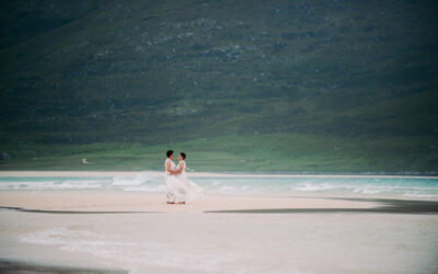 Kate & Nicky’s wedding shoot on Scarista beach