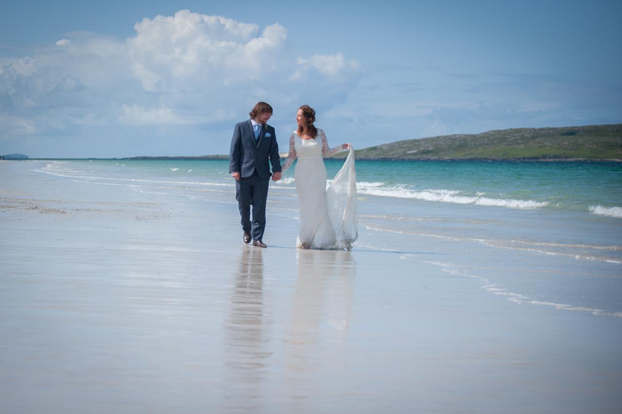 isle of harris wedding on luskentyre beach 