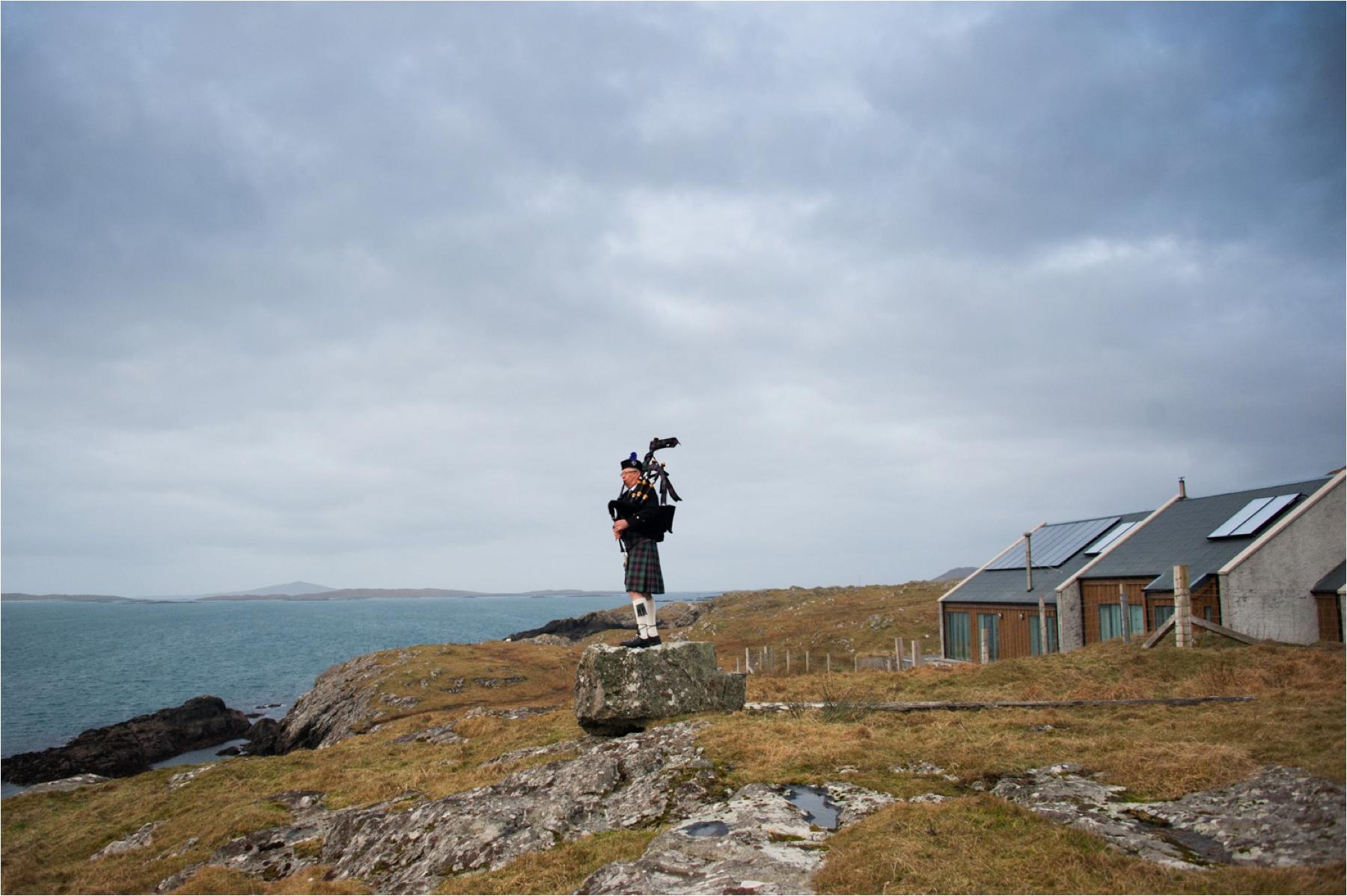 Elopement wedding piper Isle of Harris wedding photographer 