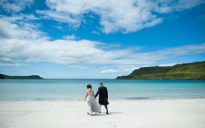 Isle of Mull wedding photography on Calgary Bay