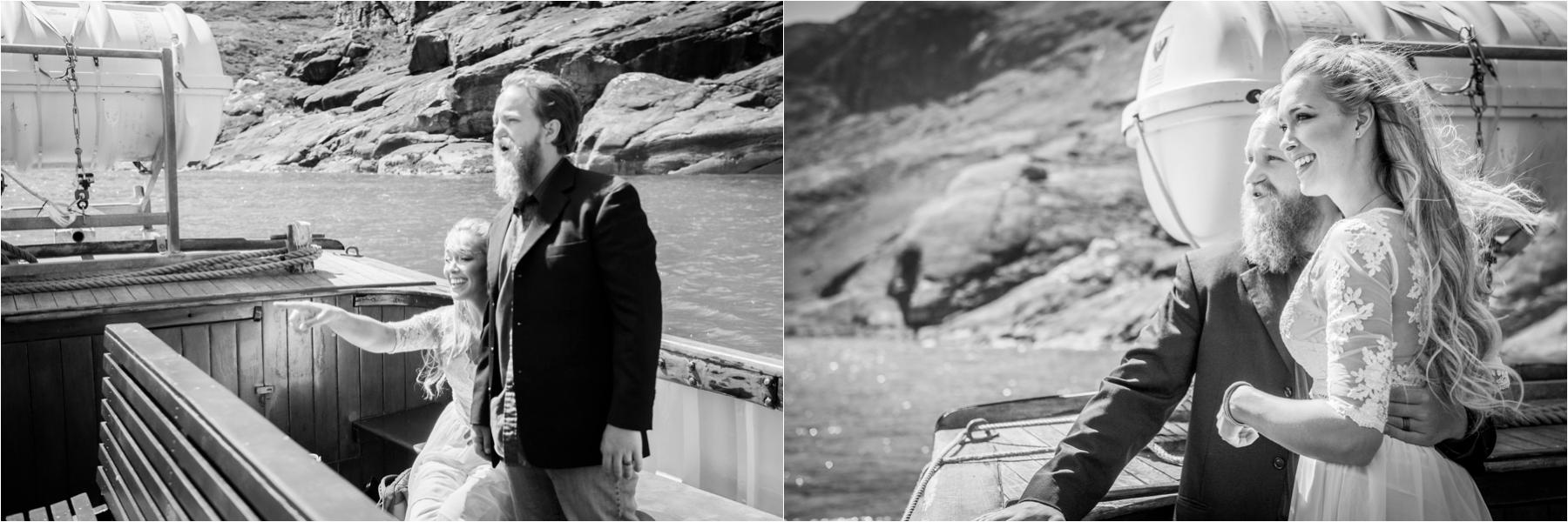 Couple portraits on Loch Coruisk in the Scottish Highlands. 
