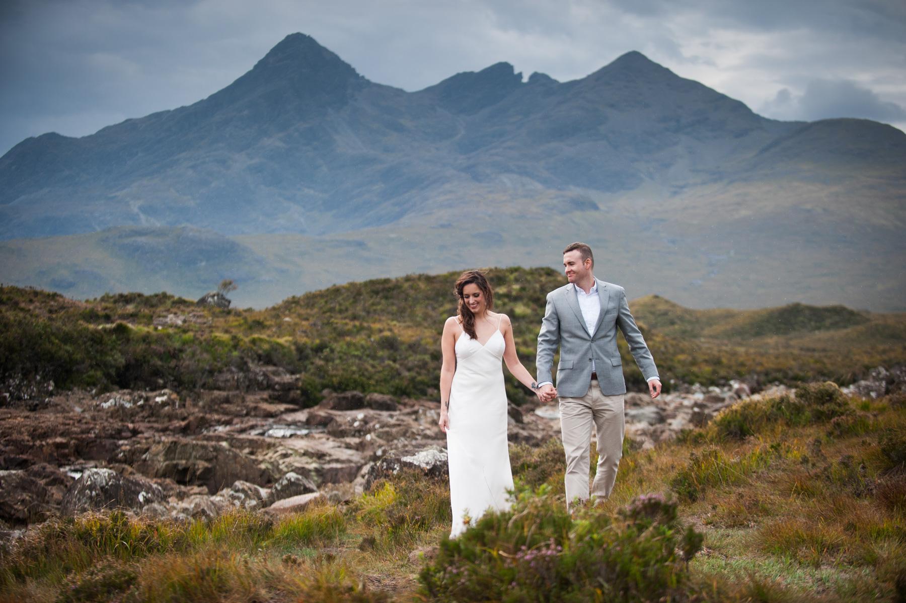 photograph of bride and groom commitment wedding ceremony isle of skye photograph