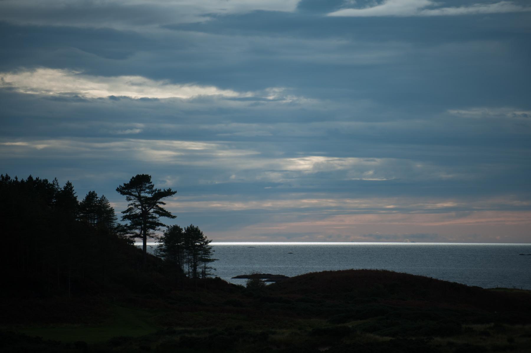 evening scene from Camasdarach beach at scottish Highland wedding photography