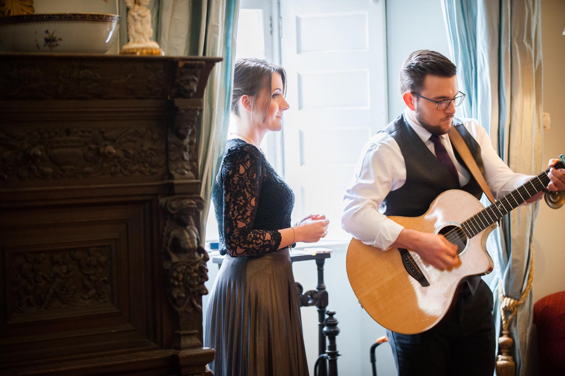 castle Leod musicians at highland wedding photograph