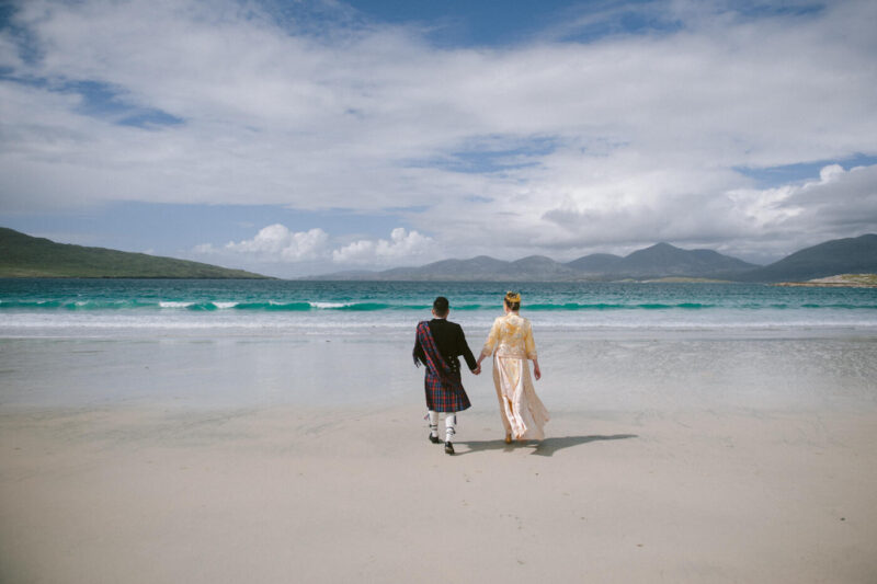 wedding on luskentyre, outer hebrides