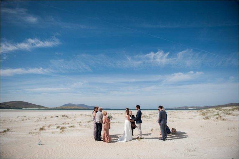 An elopement on the Isle of Harris in Scotland.