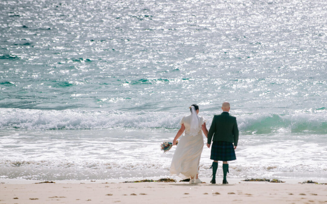 Wedding on Hushinish beach, Outer Hebrides